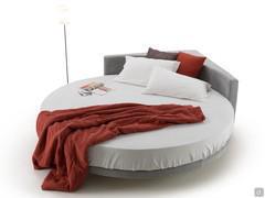 Wheel round bed with corner headboard