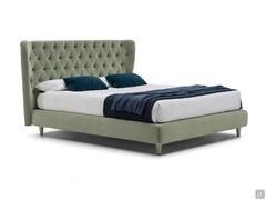 Letto con testiera capitonné Victory con giroletto h.20