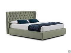 Letto con testiera capitonné Victory con giroletto h.29