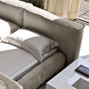 Detail of the soft goose down padded cushions