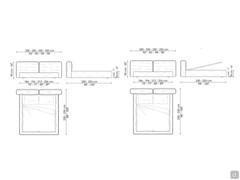 Bed upholstered in soft feather Fluff, container mechanism scheme