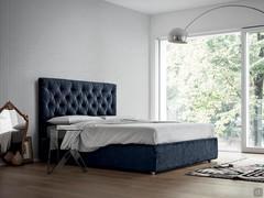 Double storage bed with tufted high headboard Madison