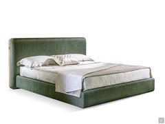 Upholstered bed with smooth headboard Elvis by Cantori