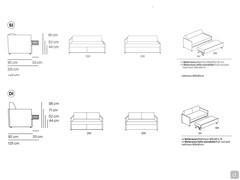 Rango bed - measurements of models SI / DI