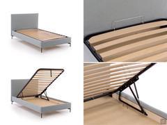 Details of storage box, wide and with functional riser mechanisms - bed frame h.20