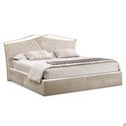 Valentino bed with velvet quilted headboard by Cantori