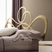 J'Adore classic bed with laser cut iron with swirls by Cantori