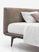 Upholstered headboard for bed Lacrosse, available in fabric, leatherette or leather and with fully removable covers