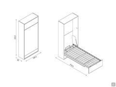 Blackjack Automatic electric wall bed - single bed model cm 100,5