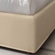 Detail of the high leatherette bed frame