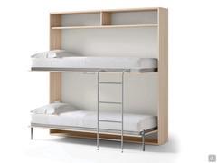 Slot foldaway bunk bed with ladder provided as standard and optional double mattress