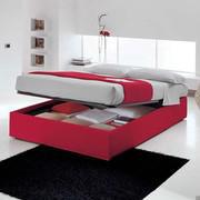 Bed without headboard Etienne with single riser container