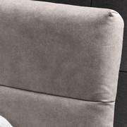 Detail of the vintage-effect leatherette upholstery