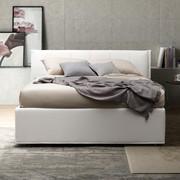 Letto matrimoniale bianco con contenitore alto Easton