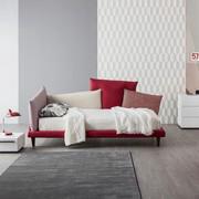 Picabia modern design single bed by Bonaldo with 4 structural cushions