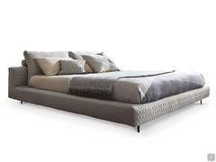 Double bed in quilted fabric Owen by Bonaldo, customizable in upholstery and size