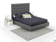 Bed with tall headboard, to best support your back