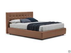 SuperCapitonné bed with buttonless quilted low headboard and h.29 bed frame