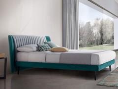 Danae bed, Italian double version with slim h.10 cm bed-frame and high feet