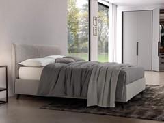 Kilian space-saving upholstered bed with reversible headboard cover