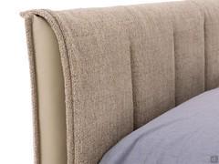 Close up of the trim around the headboard which matches the cover in Diamond 03 Beige fabric