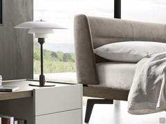 Close up of the wrap-around headboard which allows you to sit up while you watch TV or read a book