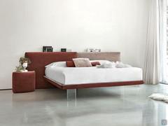 Cooper bed with modular headboards and in two colours, headboards are both 125 cm h.90; bed-frame h.5 cm