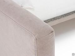 Detail of the upholstered panels thickness 