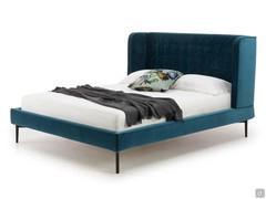 Bilbao with high painted metal black feet, bed frame h.16 without container