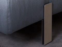 Detail of the footboard covered with ash oak veneer to match the headboard frame