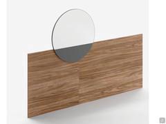 Suspended accessories for Freeport bed paneling - Round mirror with painted metal insert