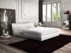 Amanda double bed with curved back headboard perfect to put the bed in the middle of the room