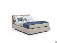 Tampa upholstered bed with built-in storage and cushions