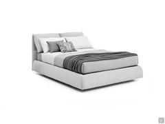 Tampa upholstered bed with built-in storage and cushions