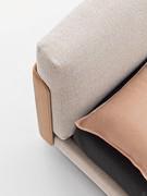 Padded and fabric-covered headboard cushions, soft and enveloping