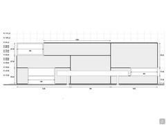 Example of a composition with storage units and open compartments