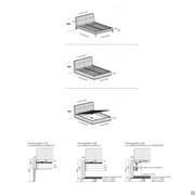 Diagram of the measurements for the Idaho bed with metal base and frame (measurements indicated in millimetres)