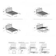 Diagram of the measurements for the Idaho bed with legs (measurements indicated in millimetres)