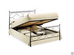 Bed Raphael by Cantori in the model with storage box (valance with ruffle not available)