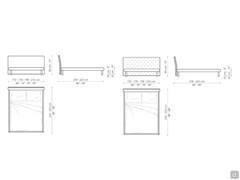 Diagrams and measurements of the Tonight bed in the Tonight Air model