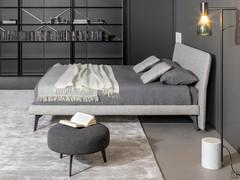 Upholstered textile bed Tonight by Bonaldo in numerous sizes, from the 140 cm French double to the impressive 200 cm super king size