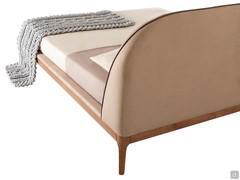 Upholsterd bed with thin wooden bed frame Bernini 