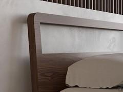 Close-up of the eye-catching headboard of the bed Feeling