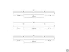 Modularity symmetrical headboard projecting on two sides