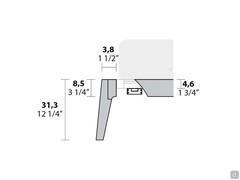 Wooden double bed Bastian - Detail of the bed frame and leg height