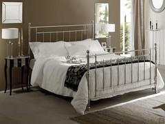 Classic double bed Inglese by Cantori in nickel finish metal