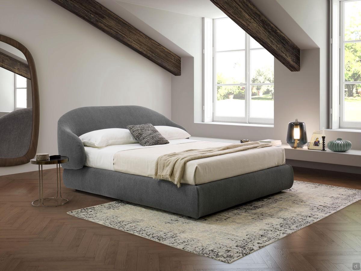 Storage bed with wrap-around headboard Kalin