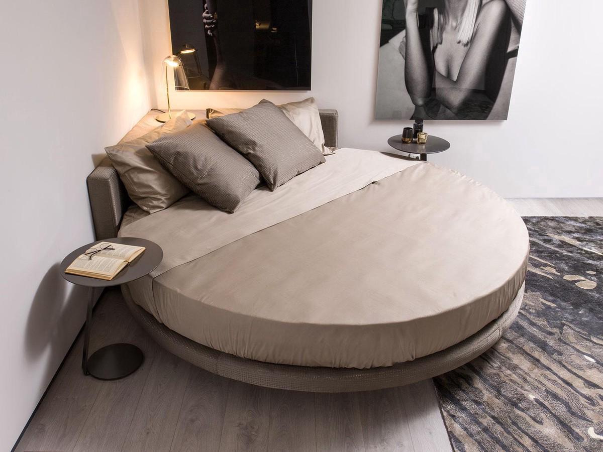 Corner round bed Wheel with corner headboard