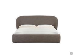 Front View of the Mama Double Bed with Upholstered Headboard