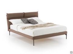 Lesley double bed with slim bed frame and high feet, 160 x 200 cm bed base